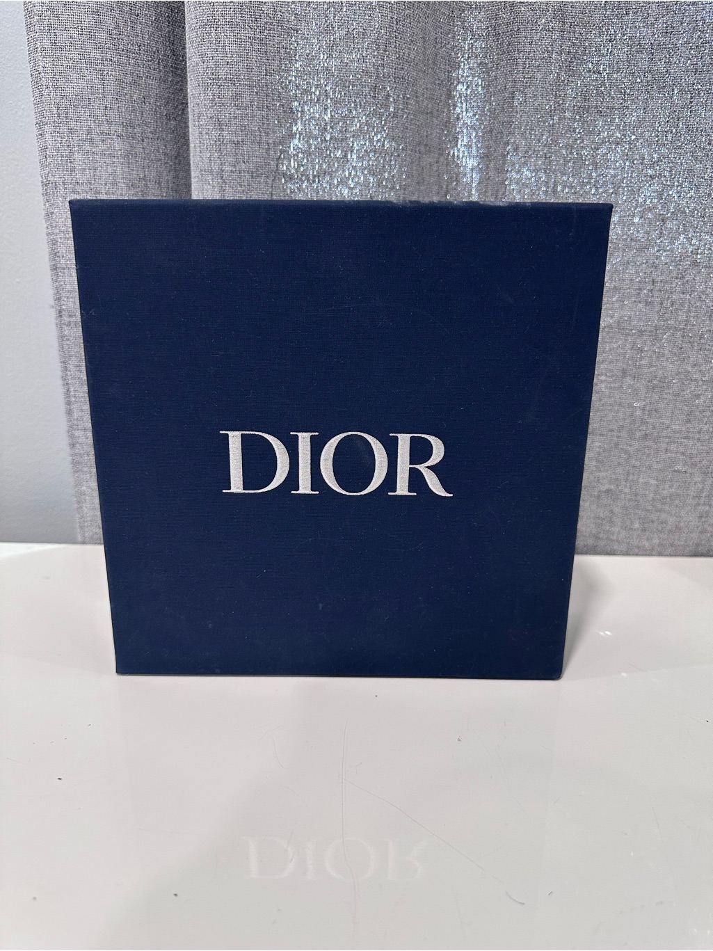 Authentic Dior Navy Box With White Dior Logo Empty Box